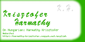 krisztofer harmathy business card